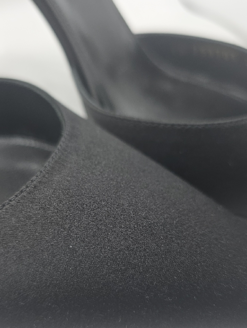 Saint Laurent Black Pointed Slingback Heels with Tan Strap - Picture 8 of 14